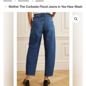 MOTHER Cropped Jeans in Classic Blue